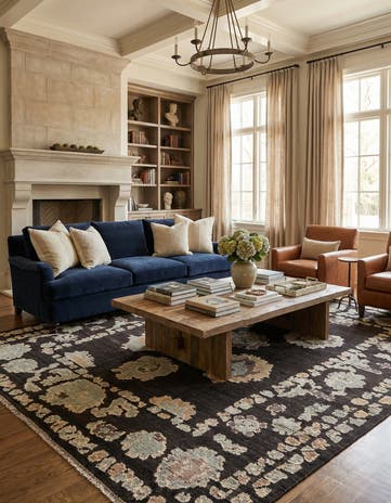 9' 3 x 11' 10 Hand Knotted Oushak Wool Rug