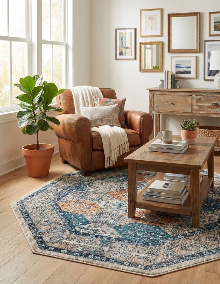 Detail image of 5' x 5' Lola Octagon Rug