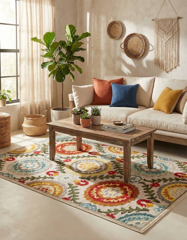 Detail image of 4' x 6'  Washable Casablanca Indoor / Outdoor Rug