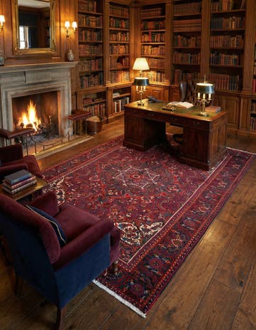 6' 11 x 10' 2 Heriz Wool Rug