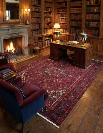 6' 11 x 10' 2 Heriz Wool Rug