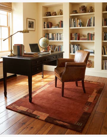 2' 4 x 4' 6 Hand Knotted Nepal Wool Rug