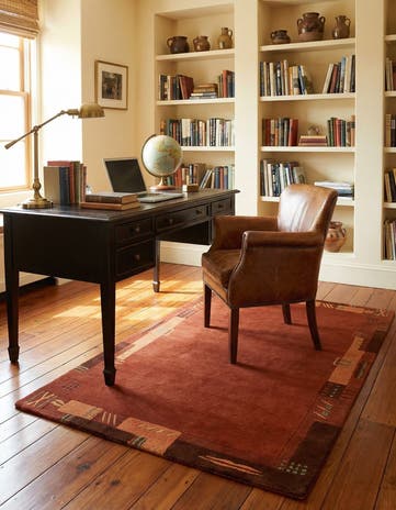 2' 4 x 4' 6 Hand Knotted Nepal Wool Rug