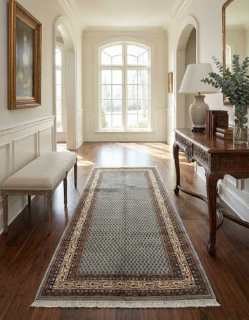 5' 4 x 10' 2 Hand Knotted Mir Wool Runner Rug
