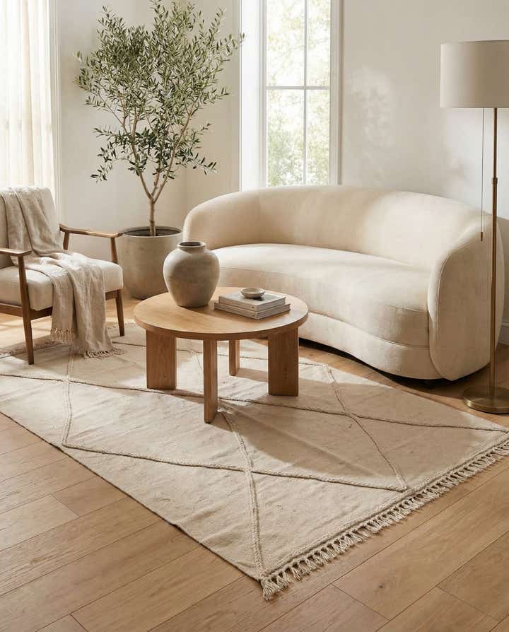 4' 1 x 6' 1 Hand Woven Kilim Modern Wool Rug