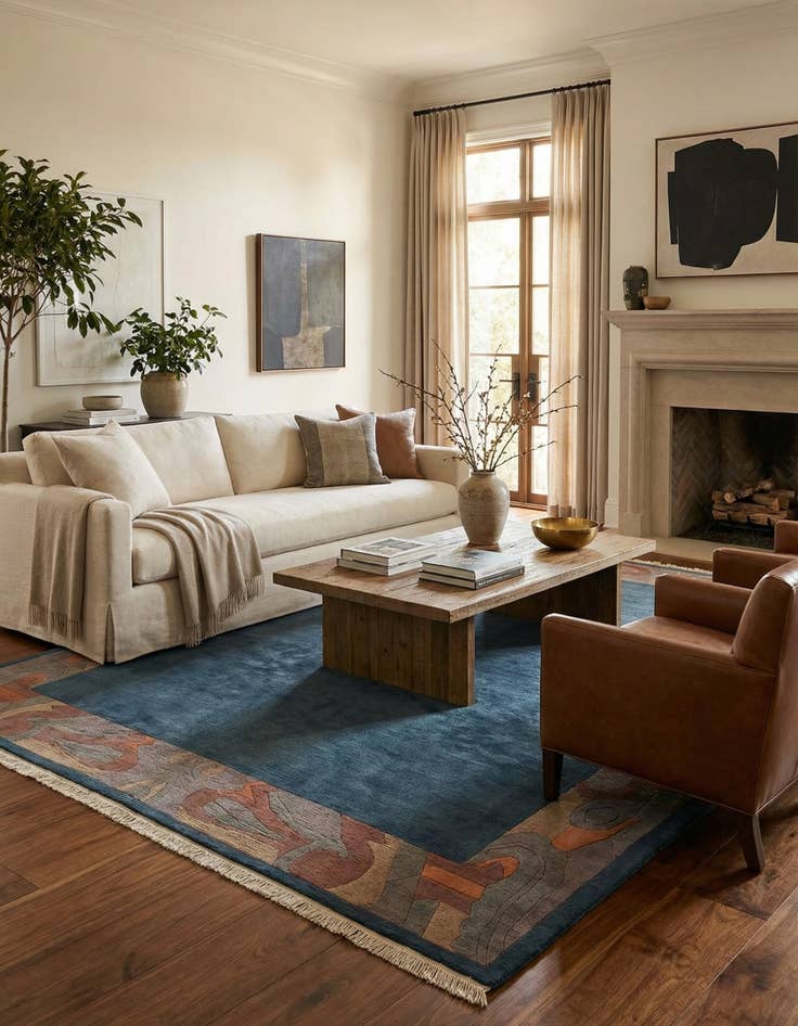 Detail image of  8' 3 x 11'  Hand Knotted Tibet Wool Rug