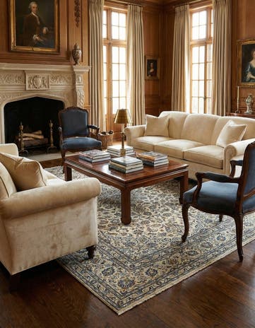 7' 10 x 11' 2 Kashan Wool Rug