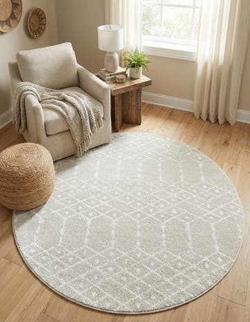 5' 3 x 5' 3 Paxon Trellis Round Rug