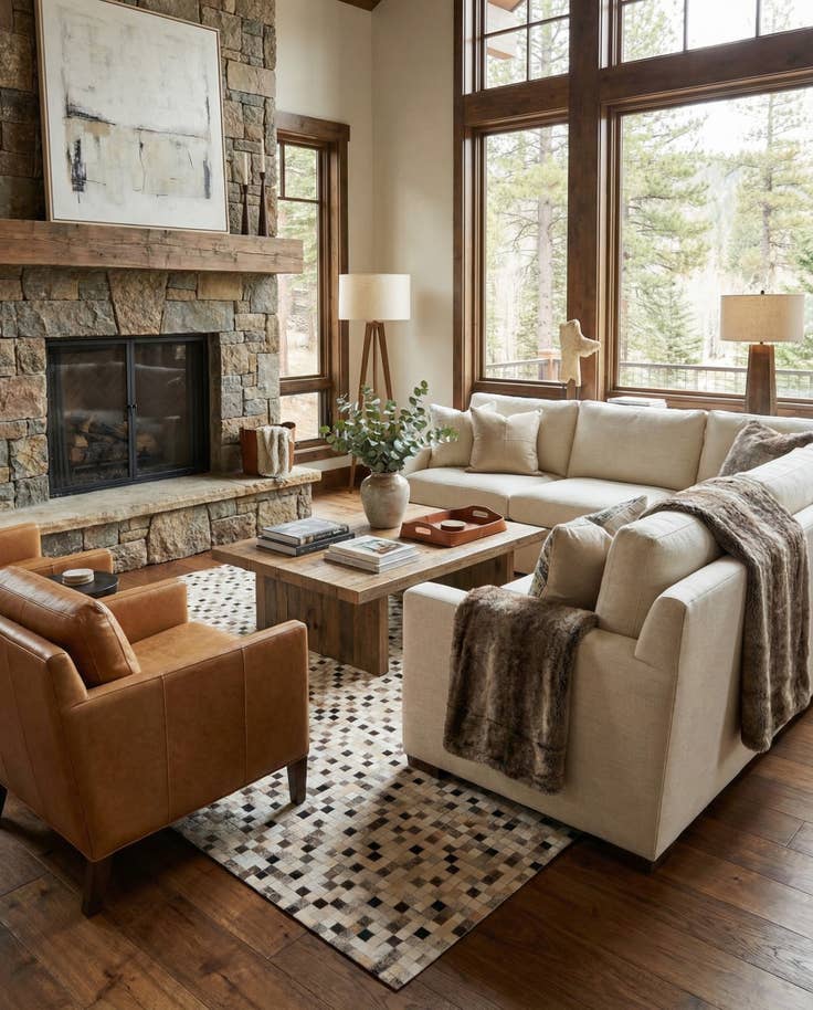 Detail image of 8' x 10' 1 Cowhide Stocks Rug