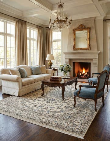 6' 9 x 10' Hand Knotted Nain Rug