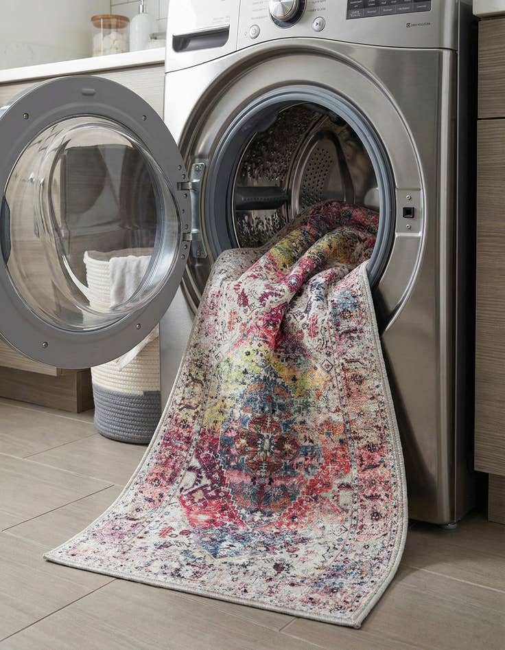 Detail image of 2' x 8'  Washable Yara Runner Rug