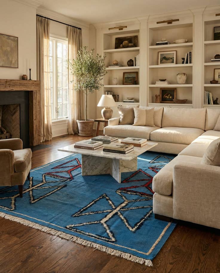 Detail image of 8' 2 x 10' 5 Hand Knotted Darya Wool Rug