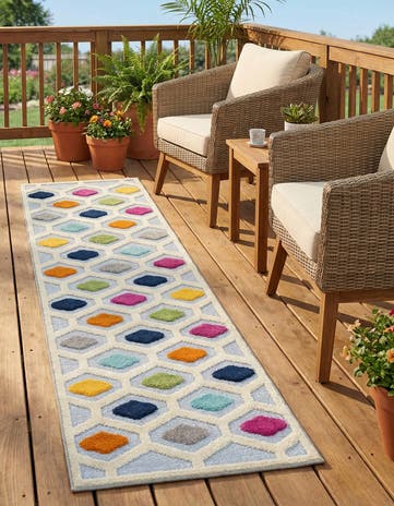 2' x 10' Easy-Clean Aruba Indoor / Outdoor Runner Rug