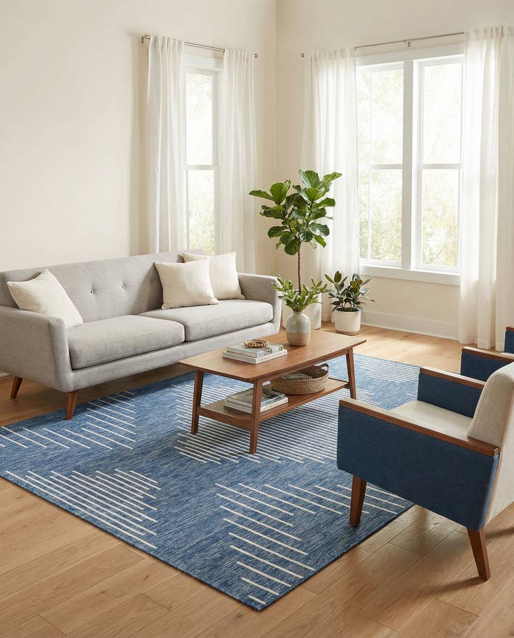 Detail image of 7' x 10' Easy-Clean Modern Indoor / Outdoor Rug