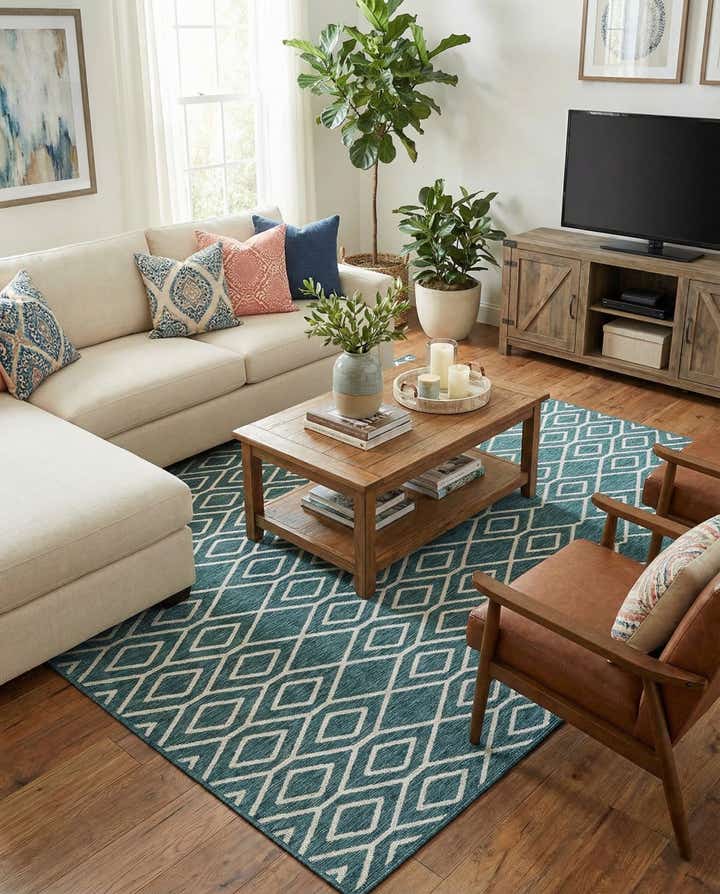 9' x 12' Easy-Clean Jill Zarin Turks and Caicos Indoor / Outdoor Rug