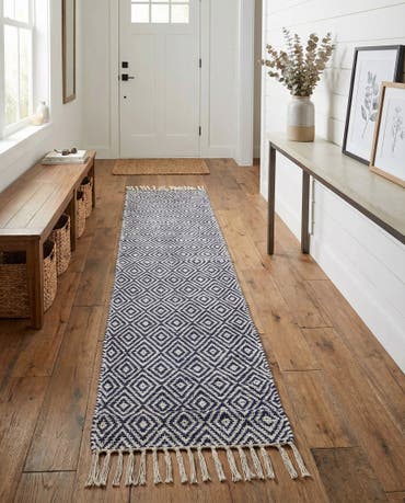  2' 2 x 12'  Hand Woven Braided Jute Runner Rug