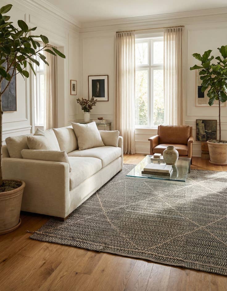 Detail image of 7' 4 x 10' 2  Hand Knotted Darya Wool Rug