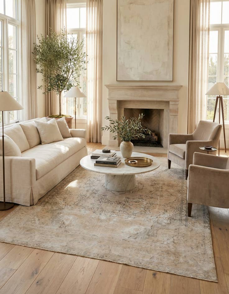 Detail image of  9' 2 x 12' 8  Hand Knotted Ultra Vintage Persian Wool Rug