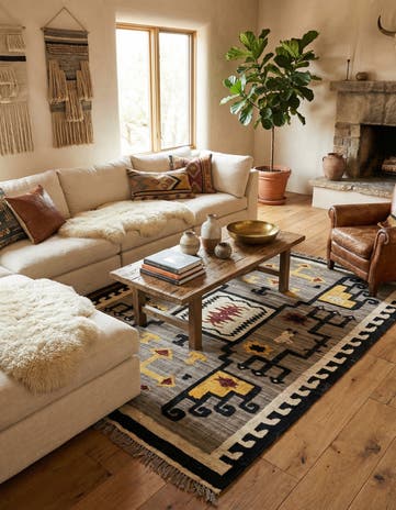 8' x 10' 2 Hand Knotted Moroccan Wool Rug