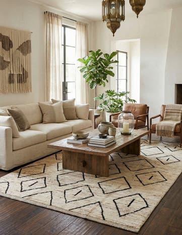 6' 8 x 9' 9 Hand Knotted Moroccan Wool Rug