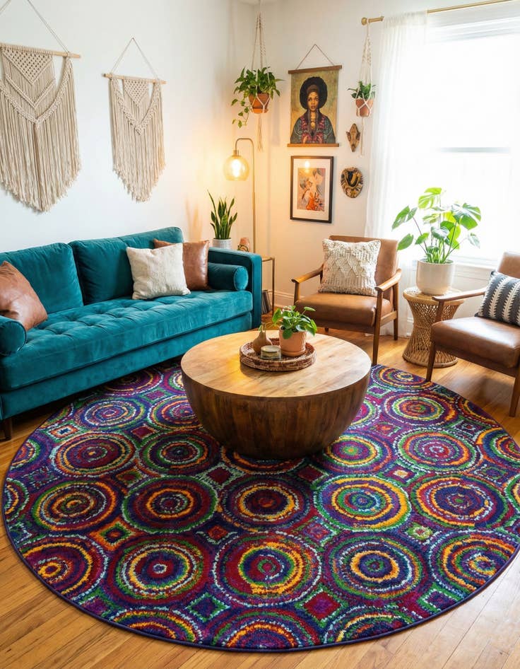 Detail image of 7' 10 x 7' 10 Calypso Round Rug