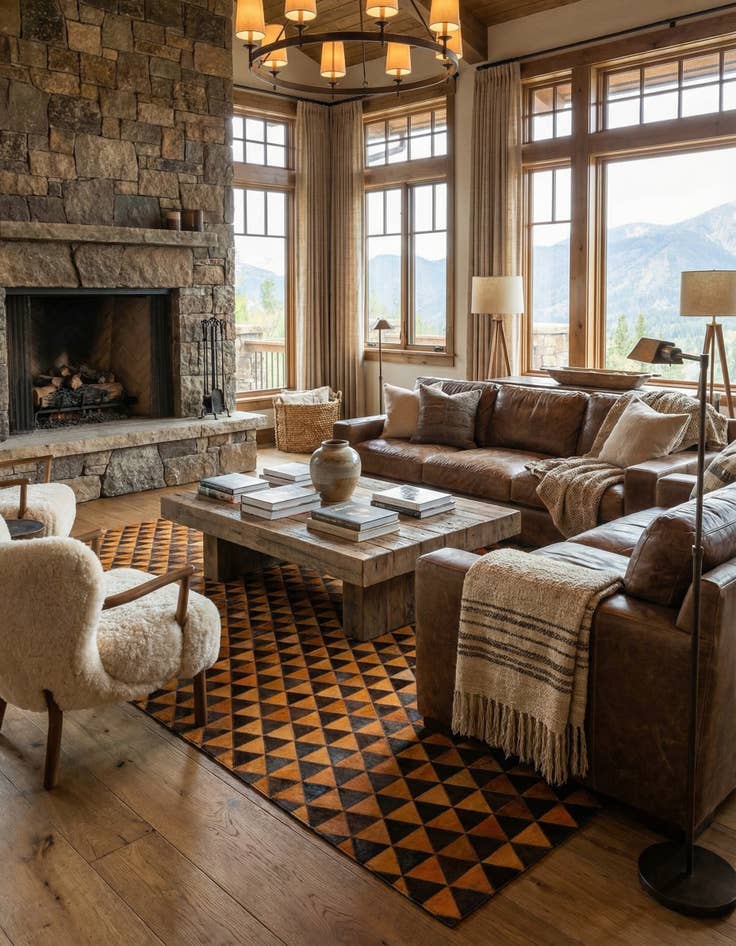 Detail image of 7' 11 x 10' 1 Cowhide Stocks Rug