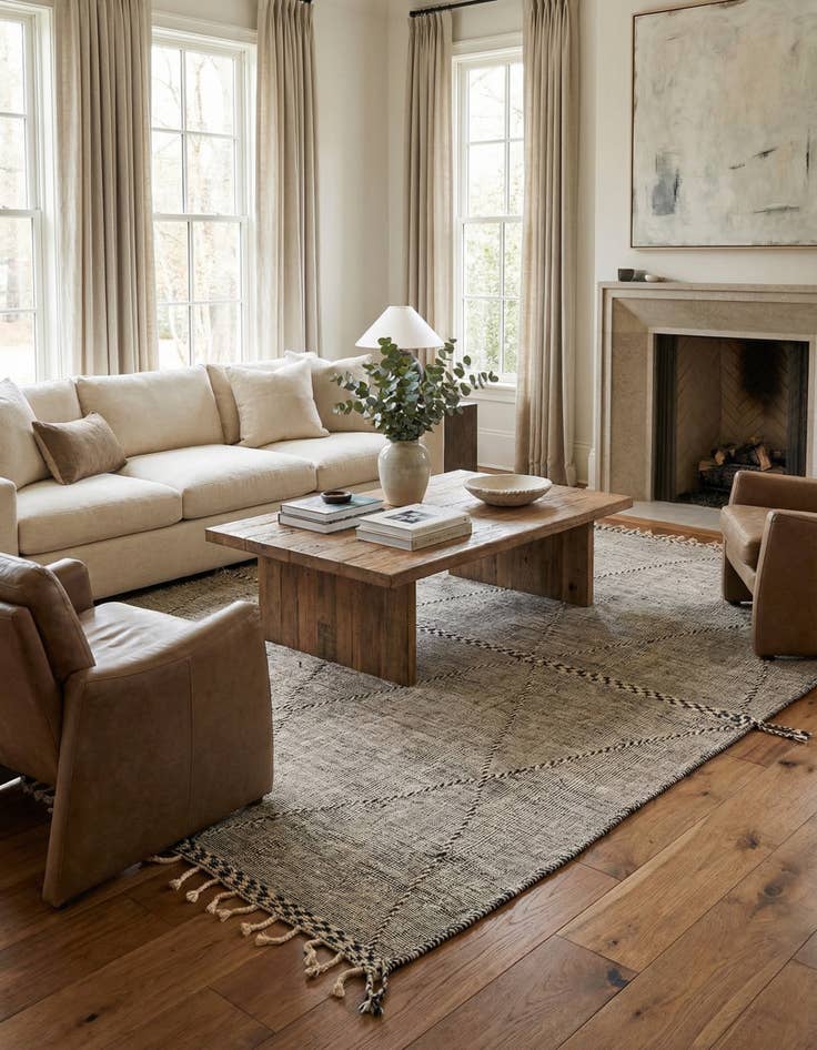 Detail image of 9' x 13' 3  Hand Knotted Moroccan Wool Rug