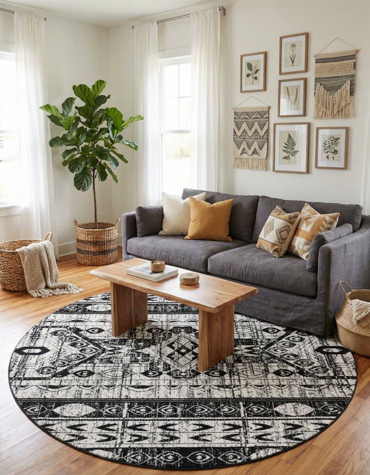 Detail image of  7' x 7' Oregon Round Rug