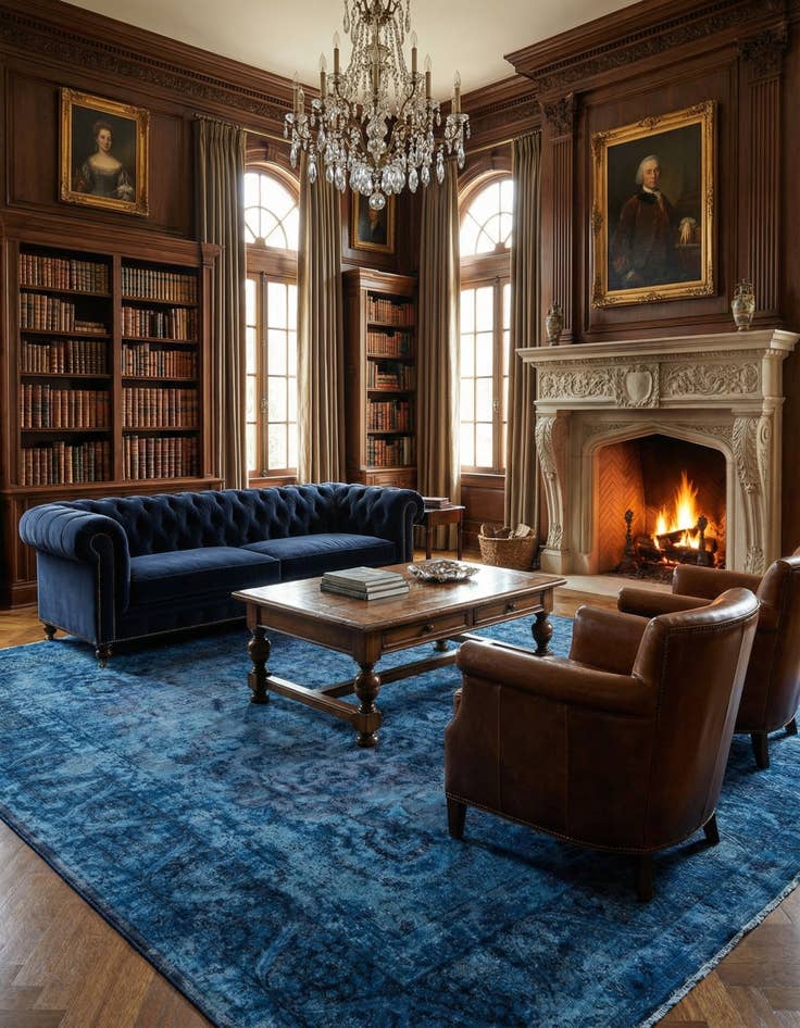 Detail image of 9' 10 x 13' Vintage Royal Wool Rug