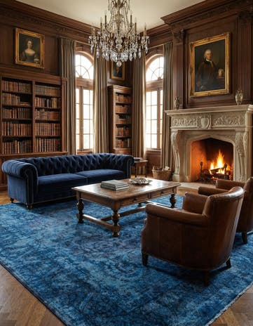 9' 10 x 13' Vintage Royal Wool Rug