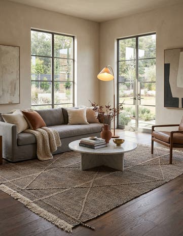 5' 10 x 9' 5 Hand Woven Kilim Modern Wool Rug