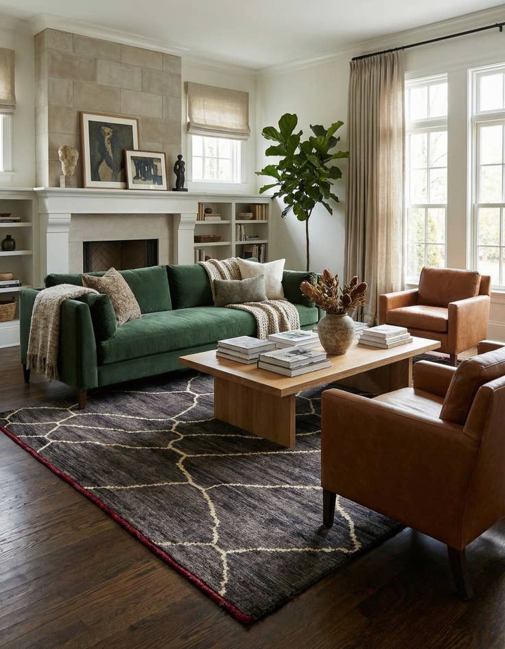 Detail image of 6' 9 x 10' 4  Hand Knotted Darya Wool Rug