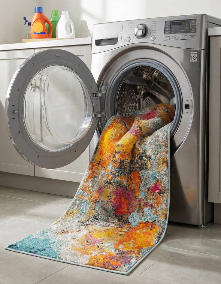 Detail image of  2' 7 x 12'  Washable Vivid Runner Rug