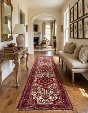 2' 7 x 11' 7 Hamedan Wool Runner Rug