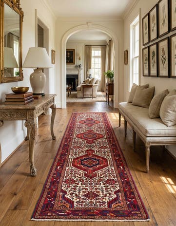 2' 7 x 11' 7 Hamedan Wool Runner Rug