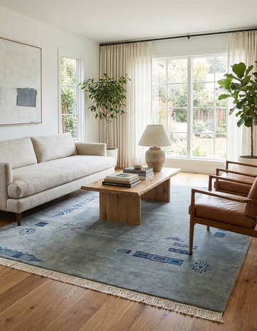 7' 7 x 8' 11 Hand Knotted Nepal Wool Rug