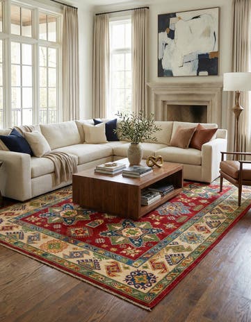 6' 6 x 10' Hand Knotted Kazak Rug