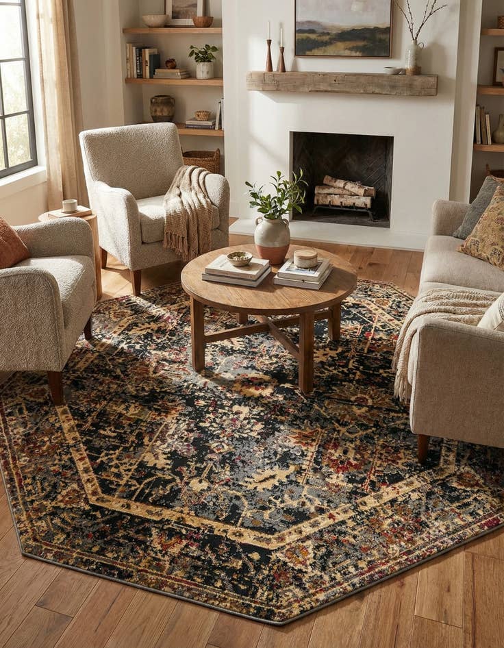 Detail image of 7' 10 x 7' 10 Saturn Octagon Rug