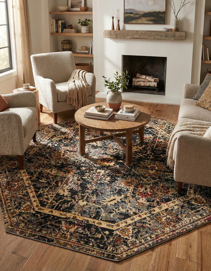 7' 10 x 7' 10 Saturn Octagon Rug