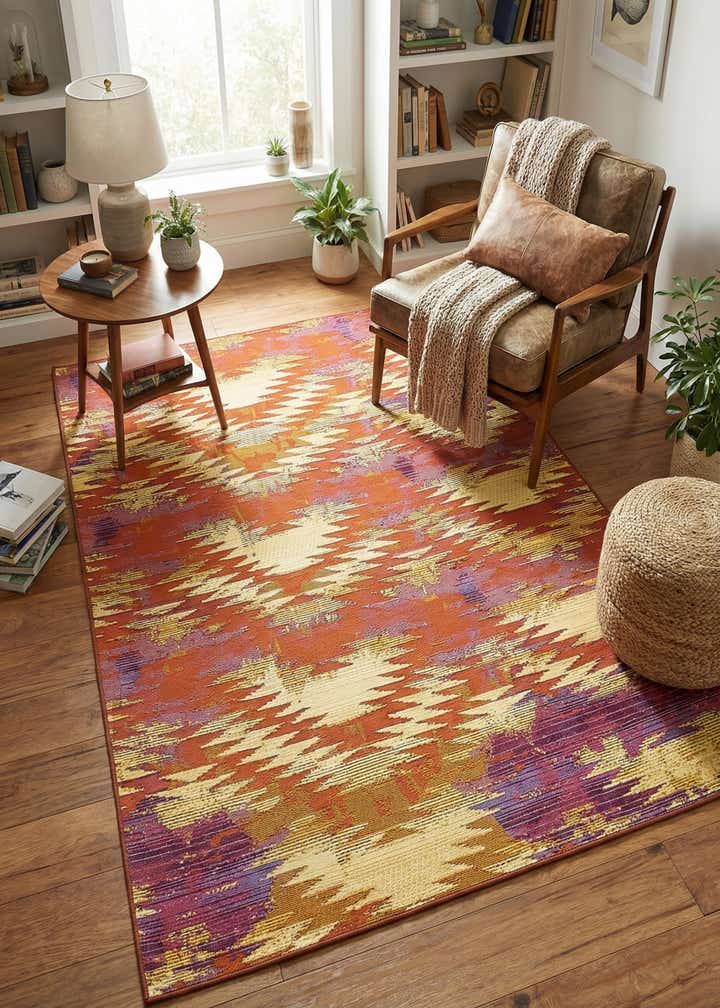 4' x 6' Easy-Clean Modern Indoor / Outdoor Rug