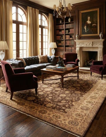 13' x 16' 6 Hand Knotted Peshawar Ziegler Rug