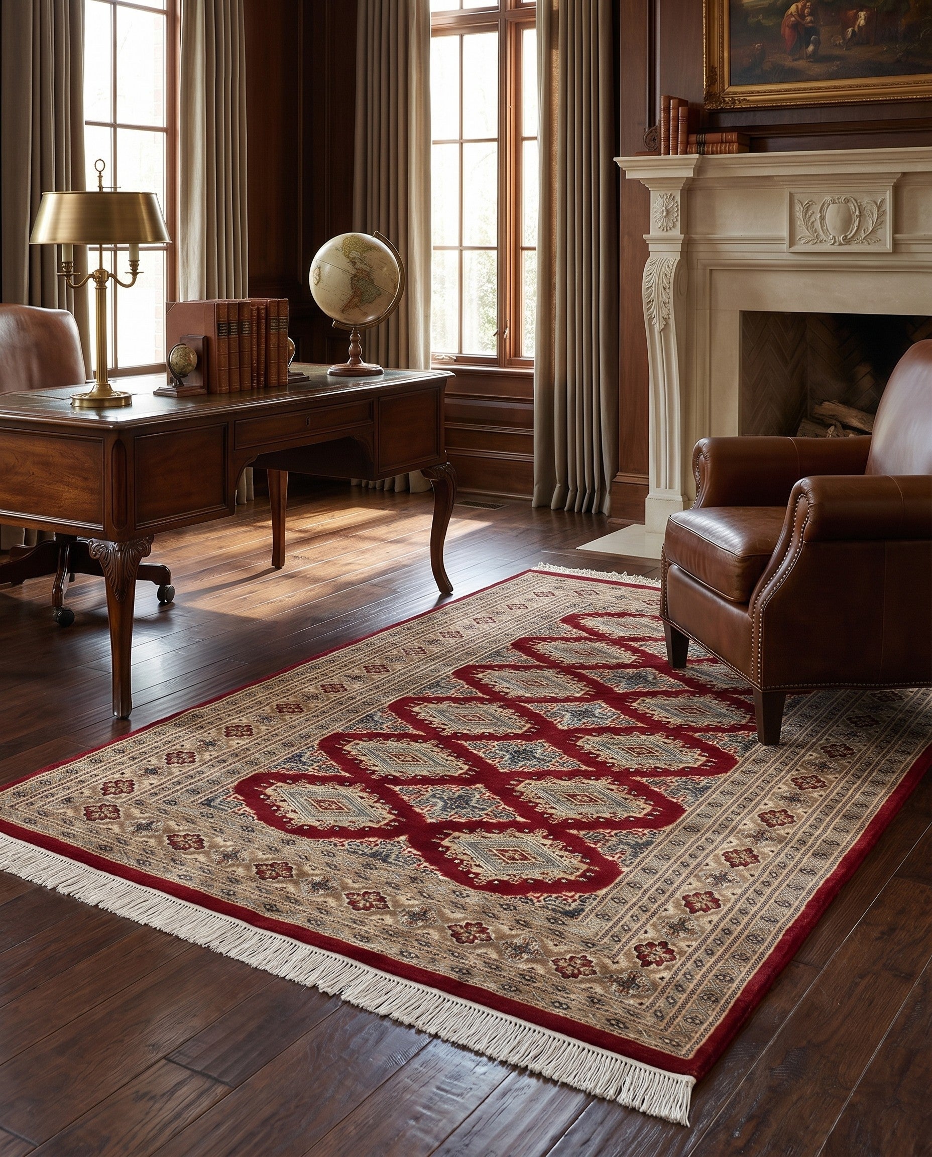 4' 4 x 6' 1 Hand Knotted Bokhara Oriental Rug