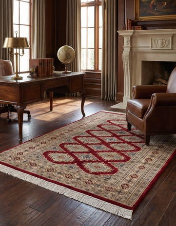 4' 4 x 6' 1 Hand Knotted Bokhara Oriental Rug