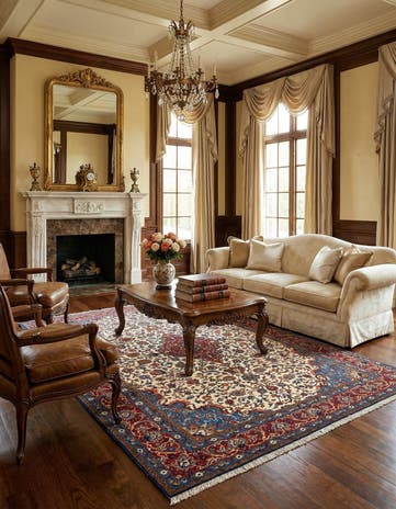 8' 5 x 11' 3 Kashan Wool Rug