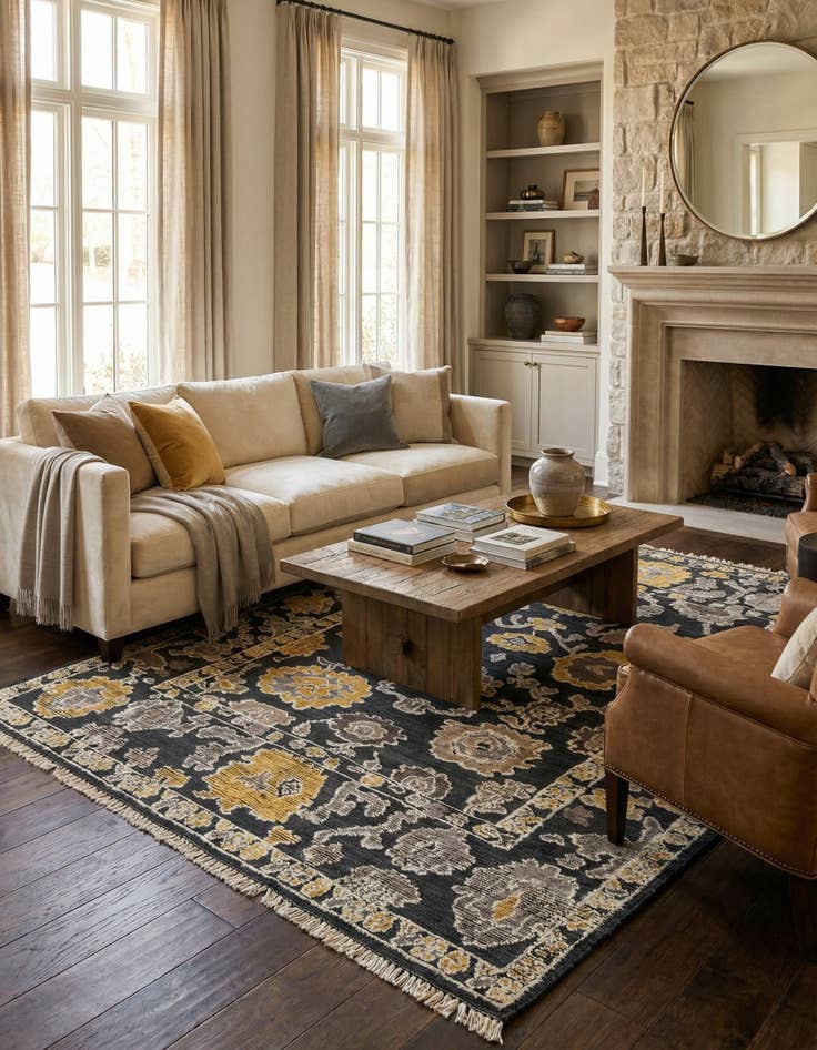 Detail image of 8' x 10' 3  Hand Knotted Darya Wool Rug