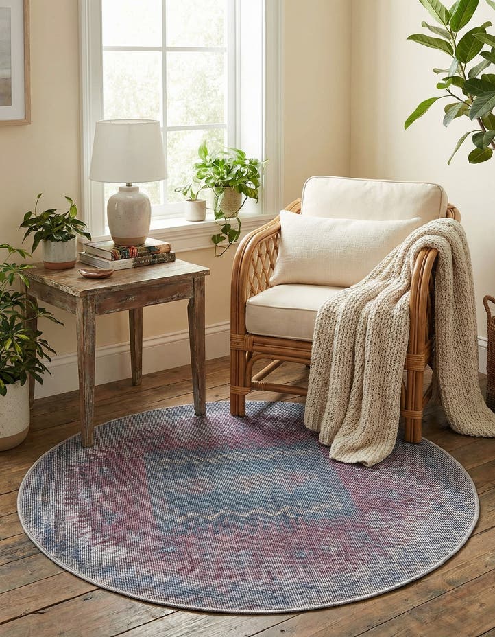 3' 3 x 3' 3 Washable Sisu Round Rug