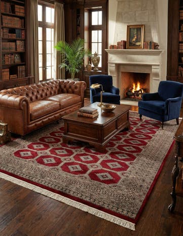 8' 2 x 11' Hand Knotted Bokhara Wool Rug
