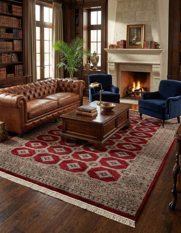 8' 2 x 11' Hand Knotted Bokhara Wool Rug