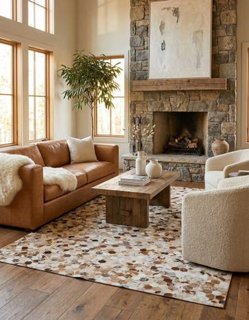 5' 1 x 8' Cowhide Rug