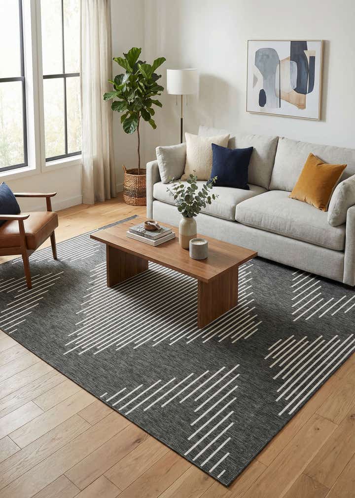 9' x 12' Easy-Clean Modern Indoor / Outdoor Rug
